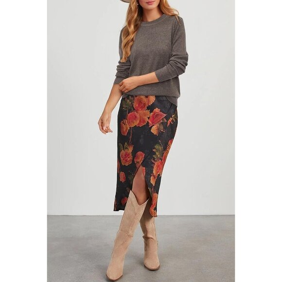 Women's Wool Blend Crew Neck Sweater Fall Casual Long Sleeve Pullover - Picture 3 of 8